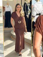 Vestido Detalhe Dourado
